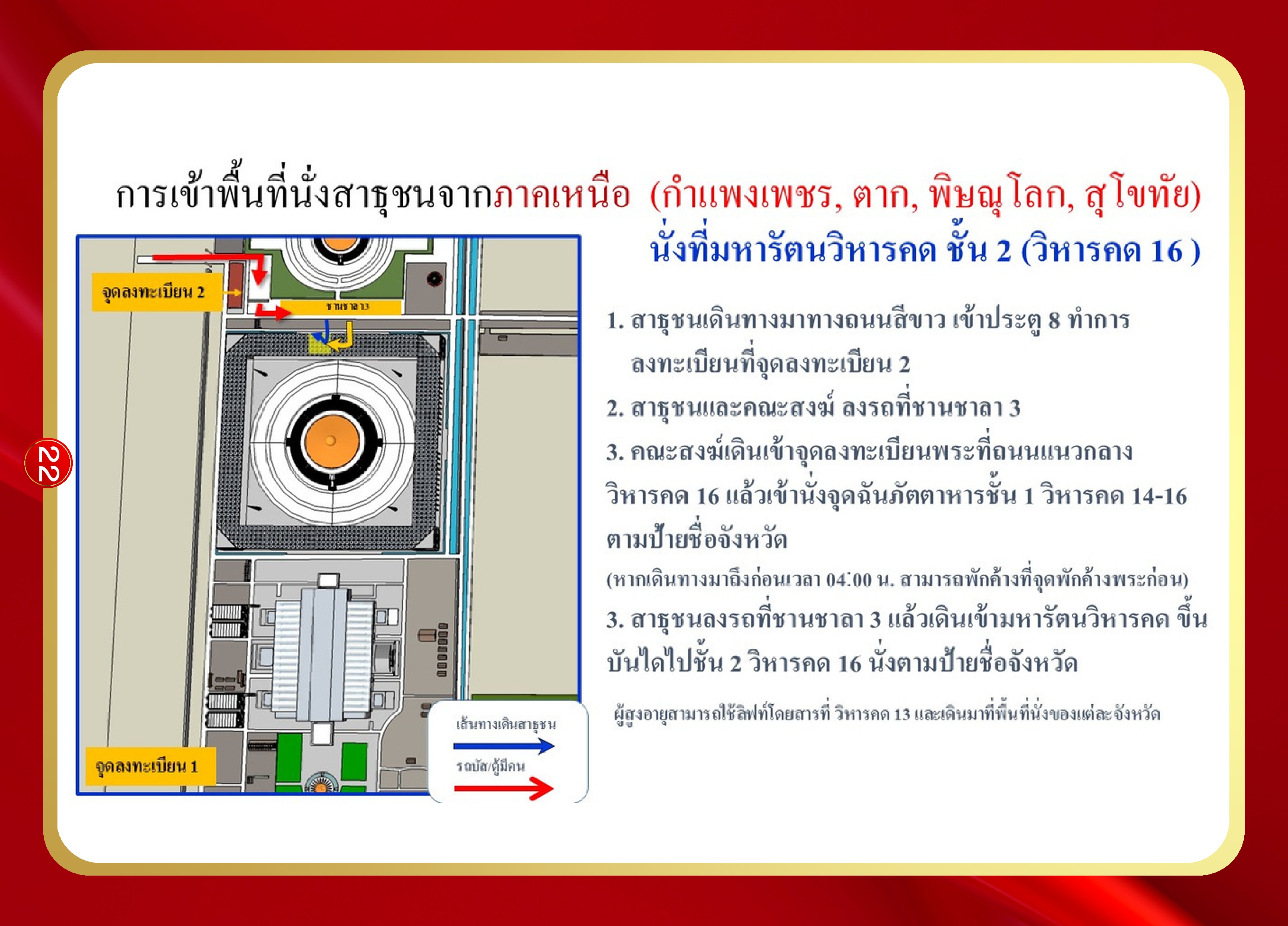 หน้า 22: การเข้าพื้นที่นั่งสาธุชน ภาคเหนือ (กลุ่มที่ 2)