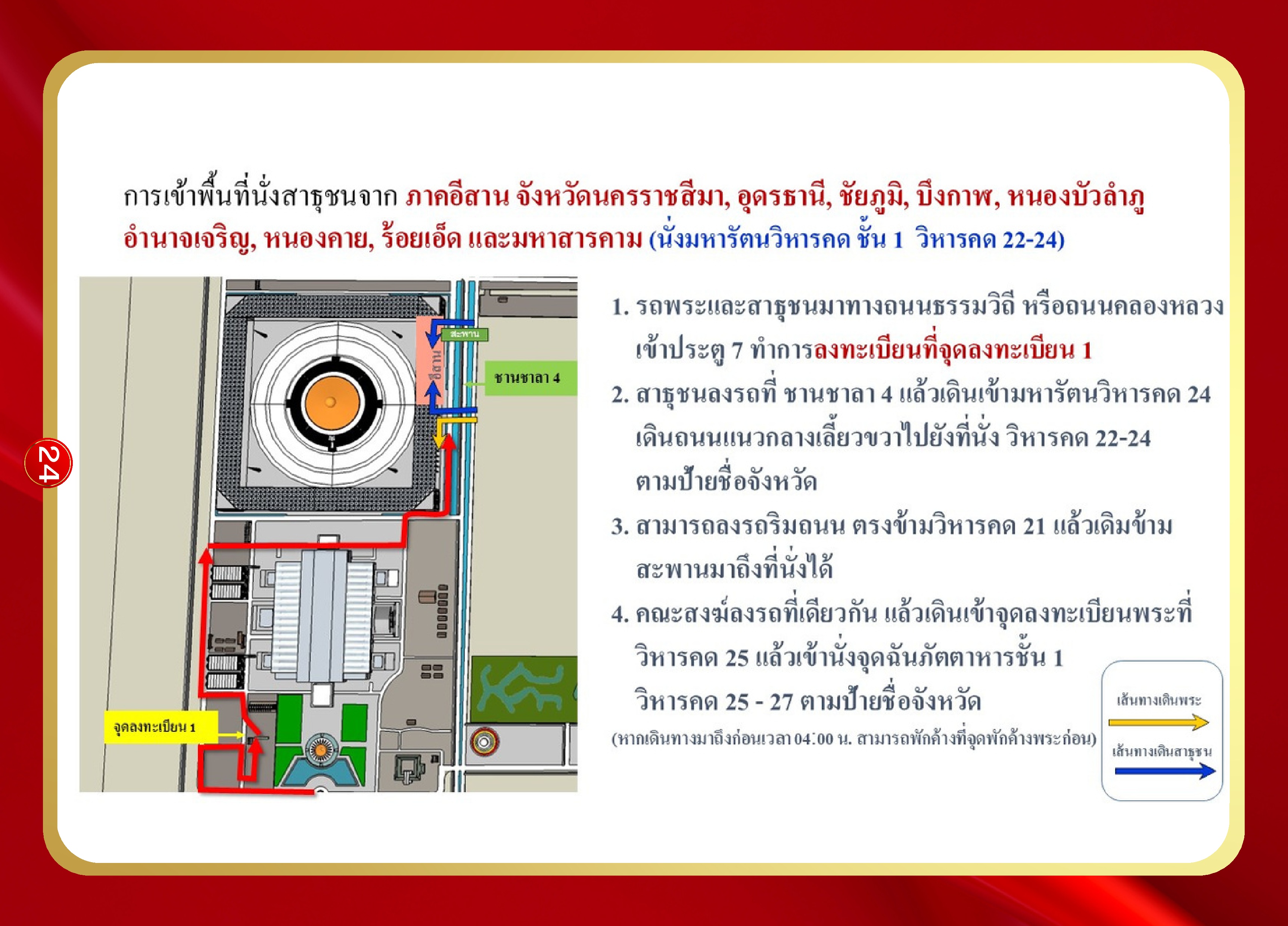 หน้า 24: การเข้าพื้นที่นั่งสาธุชน ภาคอีสาน (กลุ่มที่ 1)